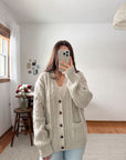 The Cable Knit Cozy Cardigan (L)