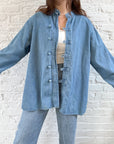 The Denim Toggle Button Up (XL)