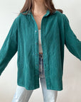 The Teal Corduroy Button Up (L)