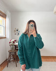 The Teal Corduroy Button Up (L)