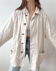 The Cream Denim Chore Coat (XL)