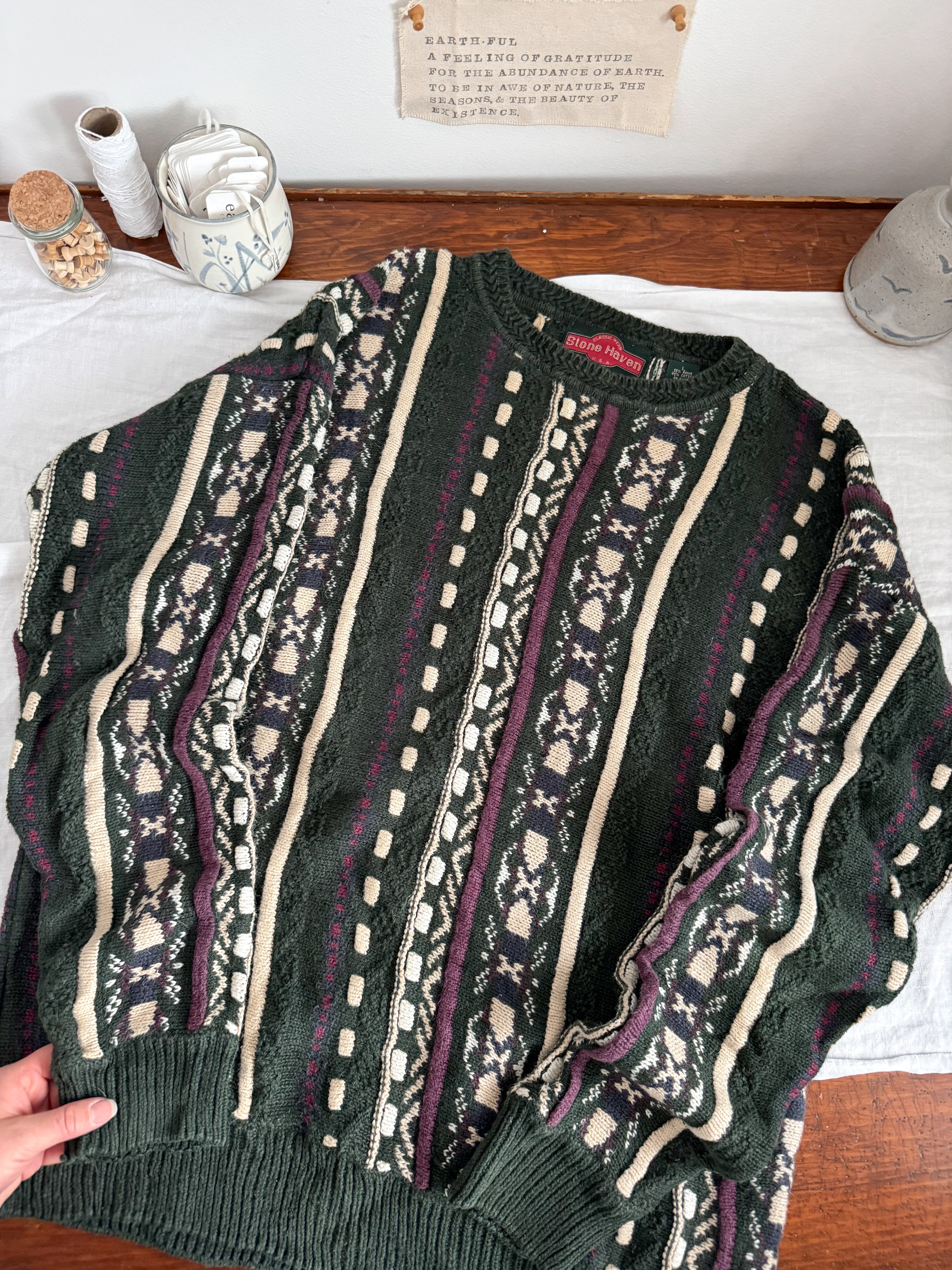 The Christmas Coogi Style Sweater (L) – earthful collective
