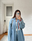 The Snowman Denim Button Up (M)