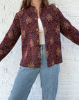 The Maroon Floral Tapestry Jacket (M)
