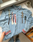 The Snowman Denim Button Up (M)