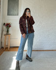 The Maroon Floral Tapestry Jacket (M)