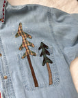 The Snowman Denim Button Up (M)