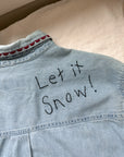 The Snowman Denim Button Up (M)