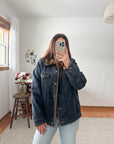 The Faux Fur Lined Denim Coat (M)