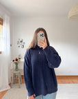 The Navy Mockneck Sweater (XL)