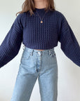 The Navy Mockneck Sweater (XL)