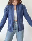 The Blue Haze Zip Up Cardigan (M)