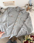 The Grey Mist Button Up (M)