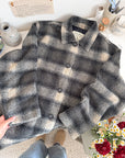 The Fuzzy Plaid Jacket (XL)