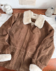 The Medium Roast Sherpa Lined Suede Jacket (L)