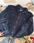 The Navy Corduroy Shacket (XL)