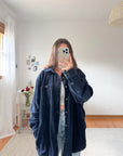 The Navy Corduroy Shacket (XL)