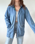 The Flannel Lined Denim Zip Up (M)