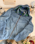 The Flannel Lined Denim Zip Up (M)