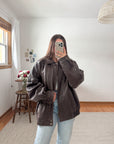 The Chocolate Brown Leather Jacket (XL)