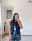 The Deep Wave Denim Vest (S)