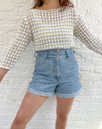 The Striped Crochet Top (M)