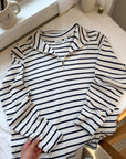 The Sailor Striped Quarter Zip (L)