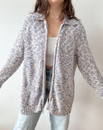 The Snow Flurry Zip Up Cardigan (XL)