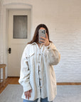 The Eggshell Corduroy Button Up (L)