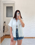 The Sea Mist Linen Button Up (M/L)