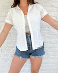The Beachy Linen Button Up (M)