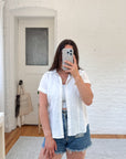 The Beachy Linen Button Up (M)