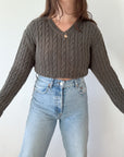 The Aspen Cable Knit Sweater (L)