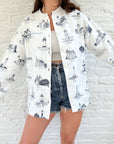 The Coastal Lighthouse Cardigan (L)