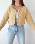 The Corn Cob Cropped Cardigan (S)