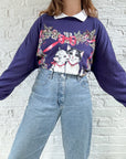 The Purple Kitten Crewneck (2X)