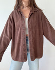 The Wooden Log Corduroy Button Up (L)