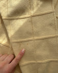 The Pale Yellow Checkered Sweater (L)