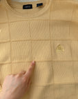 The Pale Yellow Checkered Sweater (L)