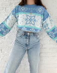 The Cool Toned Pattern Sweater (L)