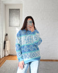 The Cool Toned Pattern Sweater (L)
