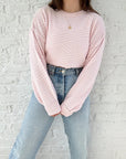 The Pale Pink Textured Sweater (L)