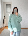 The Turquoise Textured Sweater (L)