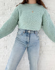 The Turquoise Textured Sweater (L)