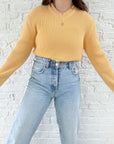 The Sunshine Ribbed Sweater (L)