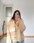 The Terry Cloth Butter Yellow Button Up (M)