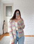 The Crochet Striped Cardigan (M)