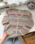 The Crochet Striped Cardigan (M)