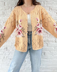 The Creamsicle Floral Cardigan (L)