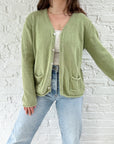 The Leafy Green Button Up (L)
